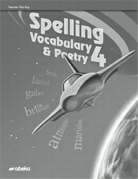 Spelling Vocabulary & Poetry 4 Test Key