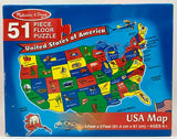 51 Piece USA Map Floor Puzzle