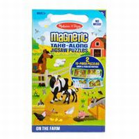 Melissa & Doug Magnetic Take-Along Jigsaw Puzzle On the Farm
