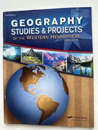 Abeka Geography Studies & Projects of the Western Hemisphere Activity Book