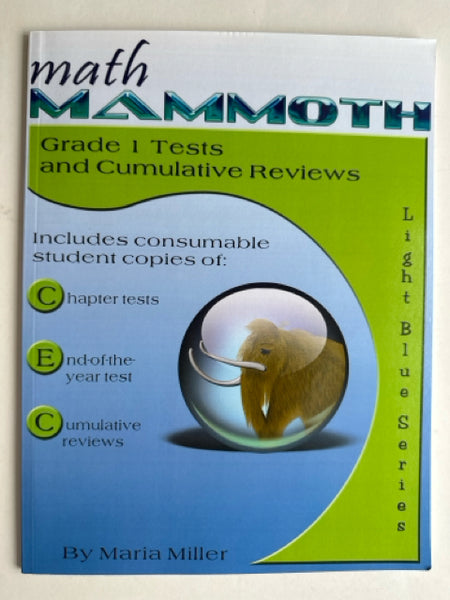 Math Mammoth Grade 1 Tests and Cumulative Reviews