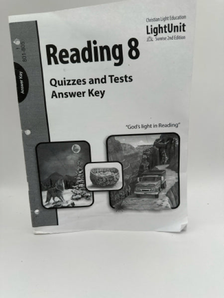 CLE Reading 8 Quizzes and Tests Answer Key 801-805