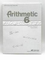Abeka Arithmetic 6 Student Quizzes, Tests, & Speed Drills