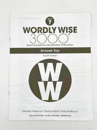 Wordly Wise 3000 Book 7 Answer Key