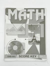 ACE Math 5 Score Key 1049-1051