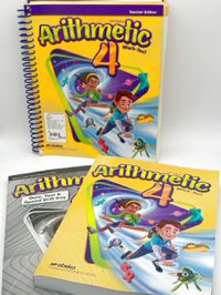 Abeka Arithmetic 4 Set: Teacher, Quiz Key & Work-text