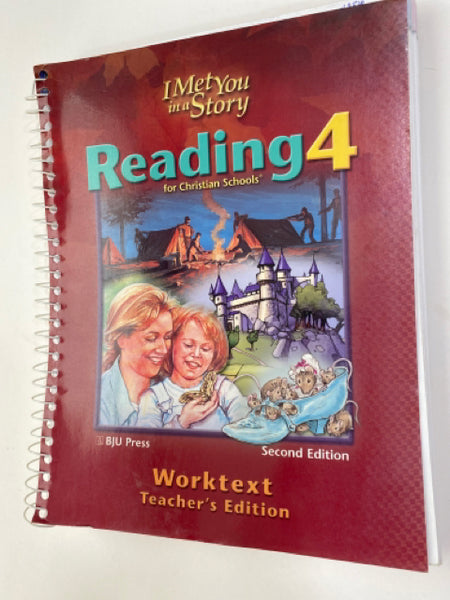 BJU Reading 4 Worktext Teacher's Edition 2nd edition