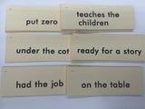 Learning to Read Phrase Flash Cards