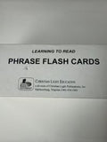 Learning to Read Phrase Flash Cards