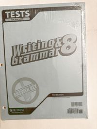 Writing & Grammar 8 Tests Answer Key