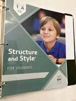 IEW Structure and Style 1A Basic Workbook with Binder