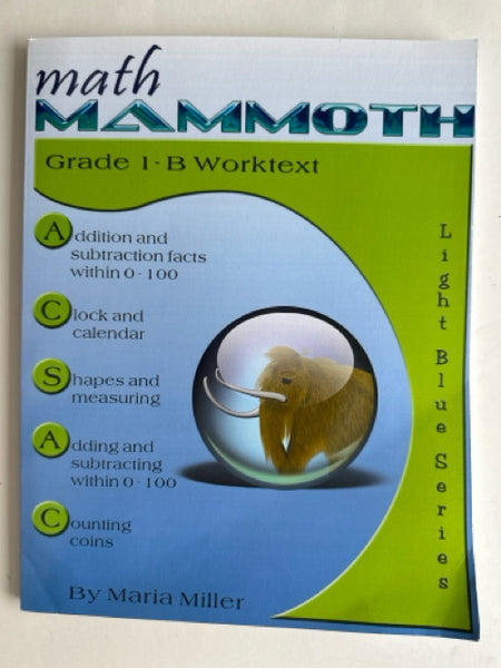 Math Mammoth Grade 1-B Worktext