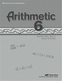 Abeka Arithmetic 6 Teacher Quiz & Test Key