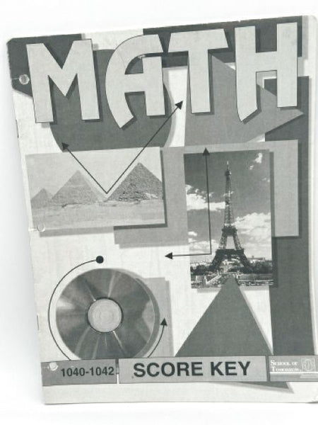 ACE Math 5 Score Key 1049-1051