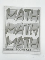 ACE Math 5 Score Key 1052-1054
