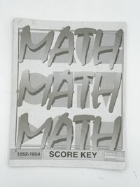 ACE Math 5 Score Key 1052-1054
