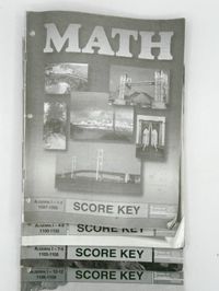 ACE Algebra I Score Keys 1097-1108 with Test Keys