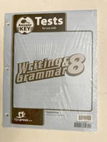 BJU Writing & Grammar 8 Tests Answer Key