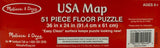 51 Piece USA Map Floor Puzzle