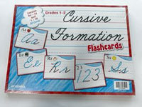 Cursive Formation Flashcards Aa-Zz and 1-10