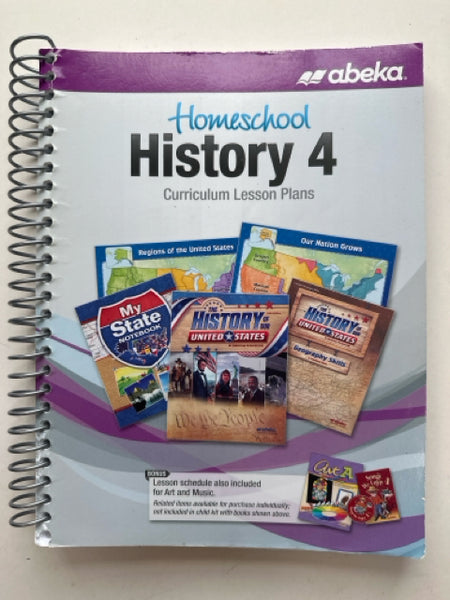 Abeka Homeschool History 4 Curriculum Lesson Plans