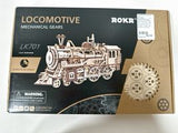 Rokr Locomotive 3D Wooden Puzzle with Mechanical Gears