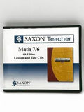 Saxon Teacher Math 7/6 4th Edition Lesson and Test CDs