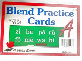 Abeka Blend Practice Cards A