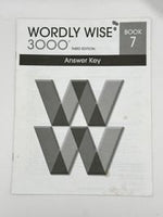 Wordly Wise 3000 Book 7 Answer Key Third Ed.
