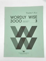 Wordly Wise 3000 Book 3 Teacher's Key 1st Ed.