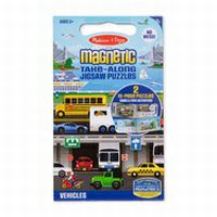 Melissa & Doug Magnetic Take-Along Jigsaw Puzzle: Vehicles