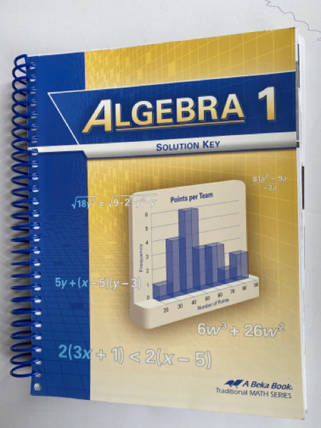 Algebra 1 Solution Key