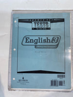 English 3 for Christian Schools Tests Answer Key 2nd Edition