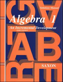 Saxon Algebra 1 Solutions Manual 3ED