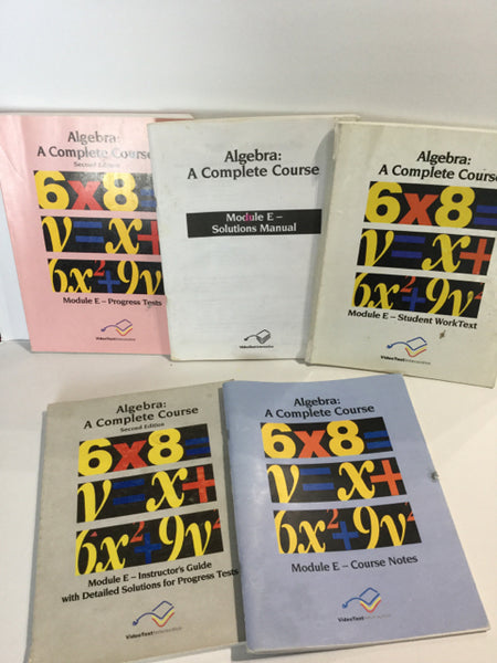 Algebra: A Complete Course Second Edition Modele E