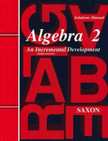 Saxon Algebra 2 Solutions Manual