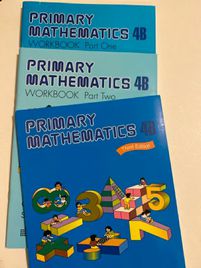 Singapore Primary Mathematics 4B Textbook, Workbook 4A Part 1 and Part 2