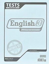 BJU English 3 Test Keys 2nd Edition
