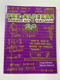 Pre-Algebra Answer Key & Test Bank 2.0