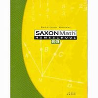 Saxon Math 6/5 Homeschool Solutions Manual