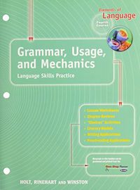 Grammar, Usage, and Mechanics Workbook- Language Skills Practice