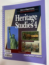 Heritage Studies 4 Home Teacher's Edition (2nd Ed)