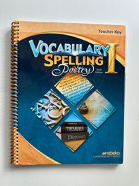 Vocabulary Spelling Poetry 1 Teacher Key