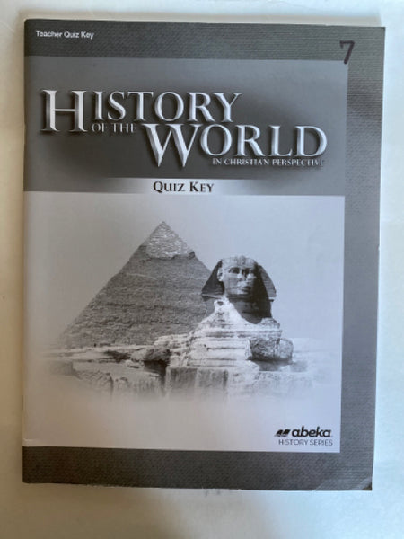 History of the World - Quiz Key