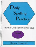 Daily Spelling Practice Level 1 Teacher Guide and Answer Keys