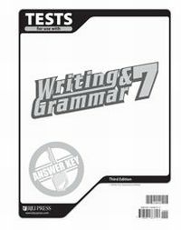 Writing & Grammar 7 Tests Answer Key 3rd Ed.