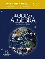 Jacobs Elementary Algebra Solutions