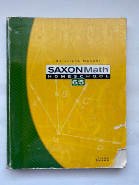 Saxon Math 6/5 Solutions Manual