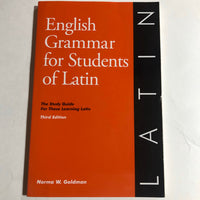English Grammar for Latin Students