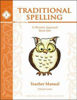 Traditional Spelling 1 Teacher Manual